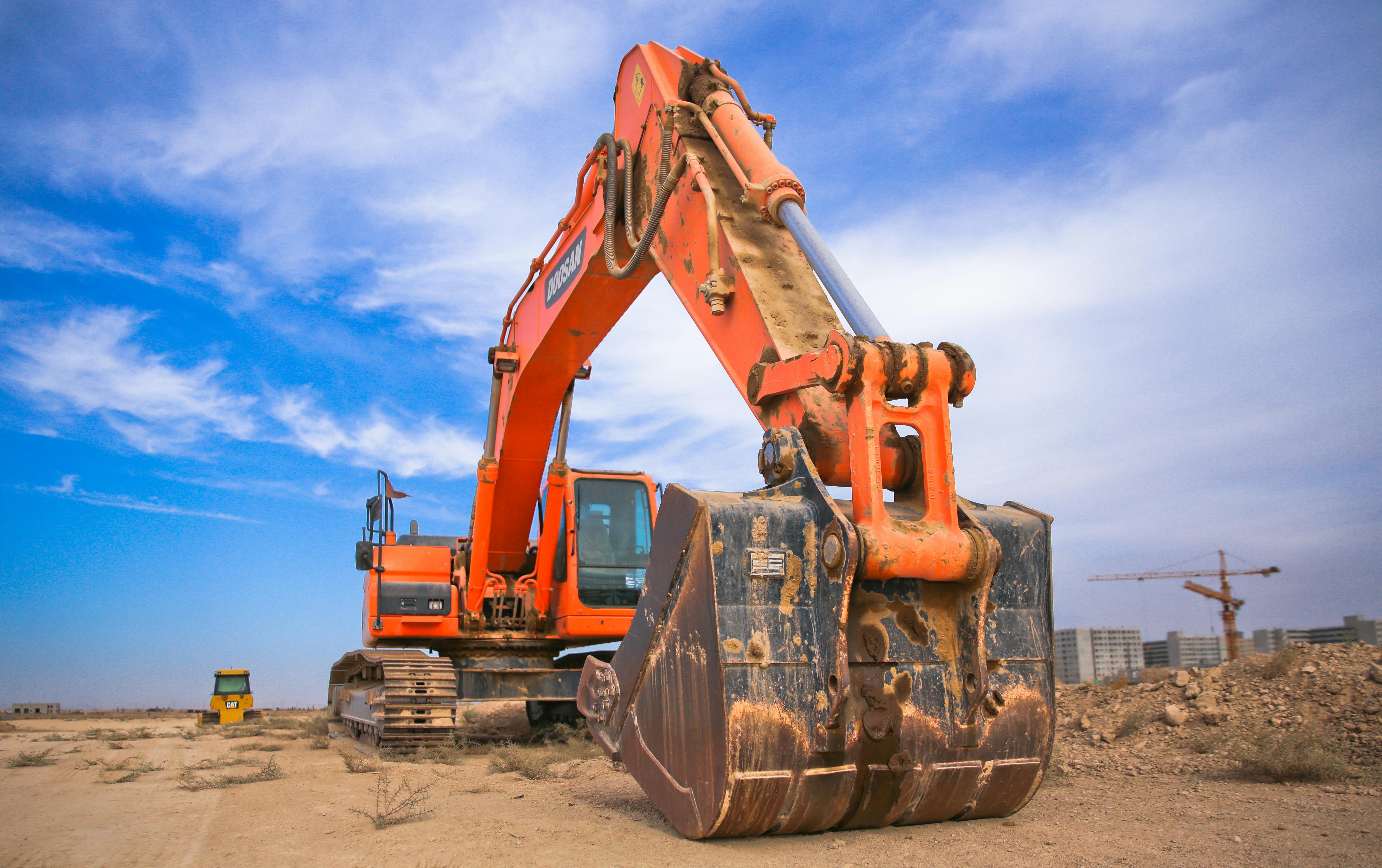 Heavy machinery in operation